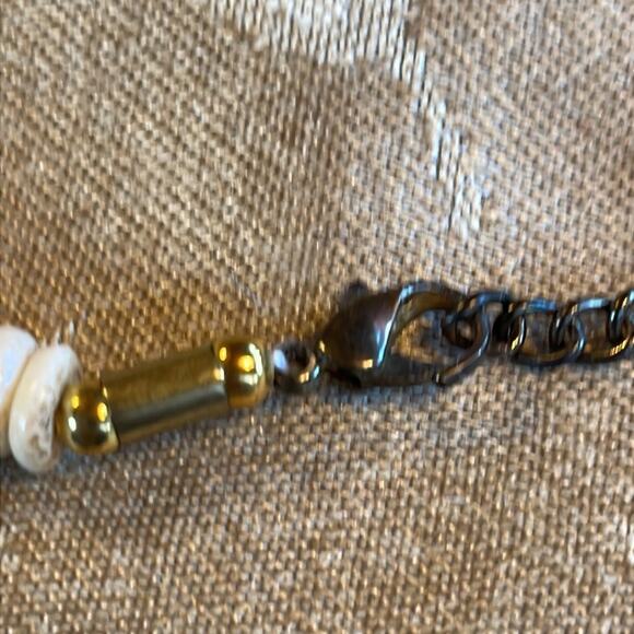 Vintage Bone Necklace Tribal Buffalo Western Horn Collar African Lobster Closure - Picture 5 of 6